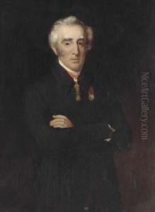 Portrait Of Arthur Wellesley by Henry Perronet Briggs
