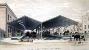 Arrival and Departure Shed, London by John Cooke Bourne
