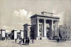 Entrance to Birmingham Station by John Cooke Bourne