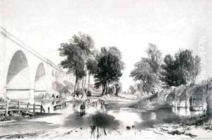 Viaduct over the River Blythe, London and Birmingham Railway by John Cooke Bourne