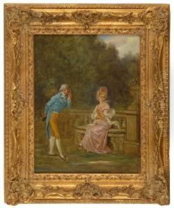 Garden Scene by Louis Georges Brillouin