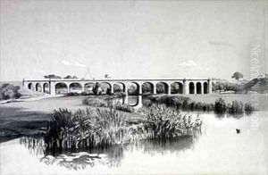 Avon Viaduct, Wolston by John Cooke Bourne