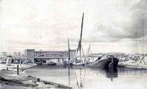 Bridge over the Regents Canal by John Cooke Bourne