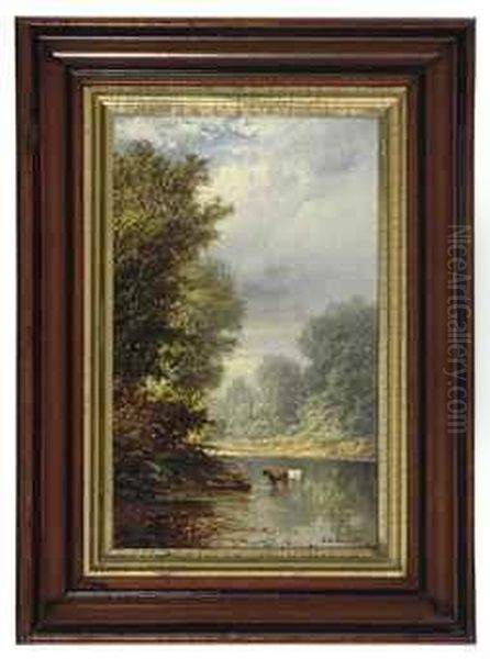 Canoeing On The River By Moonlight - view 1