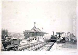 Pangbourne Station by John Cooke Bourne