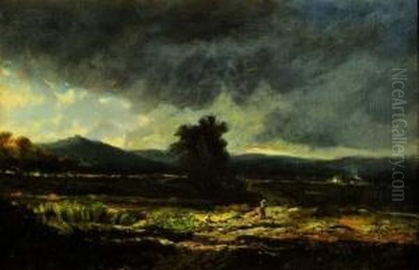 Promeneur Sous Un Ciel Orageux - view 1