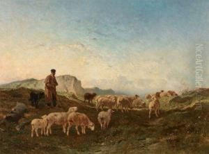 Berger Et Son Troupeau