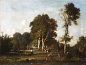 Landscape With Figures by Felix Saturnin Brissot de Warville