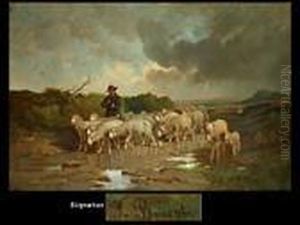 Der Schafer Mit Seiner Herde
Rechts Unten Sign by Felix Saturnin Brissot de Warville