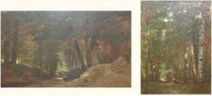 Sous-bois Et Riviere Ombragee by Felix Saturnin Brissot de Warville