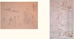 Ensemble De 18 Dessins Et Croquis by Felix Saturnin Brissot de Warville