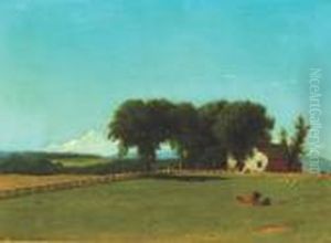 Pastoral Landscape With Cows And Sheep Out To Pasture by John Bunyan Bristol