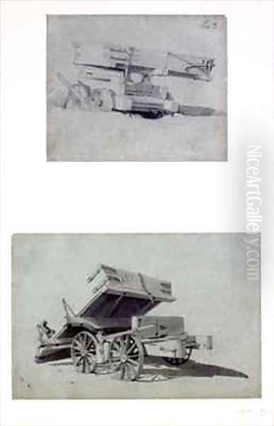 Two examples of contractor's tipping wagons - view 1