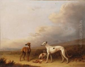 Greyhoundsin A Landscape by Edmund Bristow
