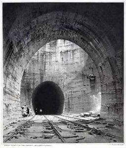 Great ventilating shaft, Kilsby Tunnel, Northamptonshire by John Cooke Bourne