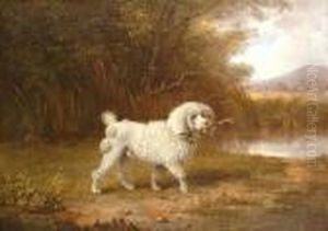A Poodle In A Landscape. by Edmund Bristow