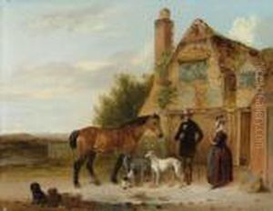 Setting Off For The Morning Ride by Edmund Bristow