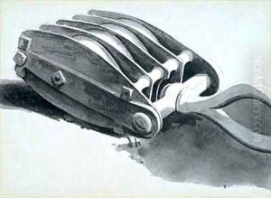 Pulley used in railway construction by John Cooke Bourne
