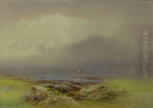 September Showers, Brendanmoor, Exmoor by Charles Edward Snr Brittan