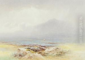 September Showers, Brendan Moor, Exmoor by Charles Edward Snr Brittan