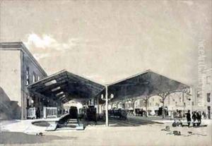 Euston Station interior by John Cooke Bourne