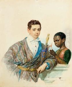 Portrait Of Anatole Demidoff, Prince De San-donato by Karl Brulloff
