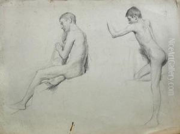 Studyof Two Male Nudes - view 1