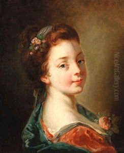 A girl with flowers in her hair