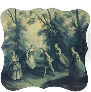 A game of catch in a glade by Francois Boucher