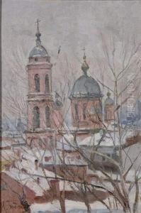 Ville En Russie Sous La Neige by Isaak Israilevich Brodsky