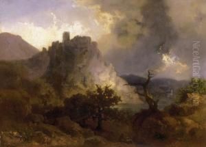 Ruins Of A Castle by Sandor Brodszky