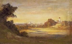 Landscape With A Small Town In The Distance