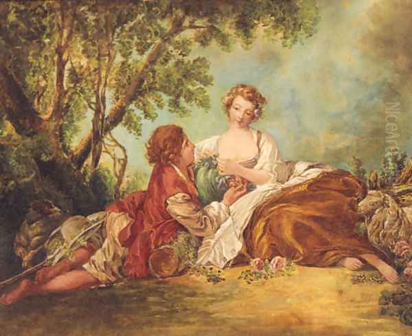 A Shepherd and Sheperdess in a Landscape - view 1