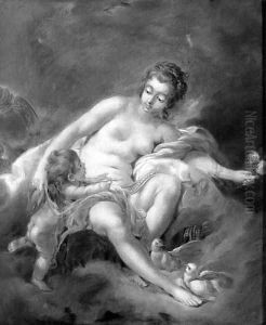 Venus playing with Cupid