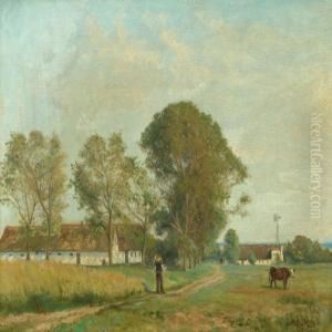 Landscape With Farm by Alfred K. Harald Broge