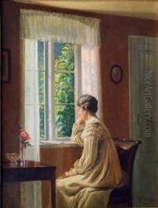 Frau Am Fenster by Alfred K. Harald Broge