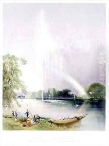 The Great Fountain, Enville Gardens by E. Adveno Brooke