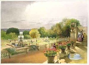 The Parterre, Harewood House near Leeds by E. Adveno Brooke