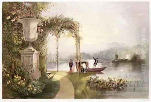 The Lake, Trentham Hall Gardens by E. Adveno Brooke
