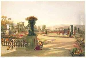 The Parterre, Trentham Hall Gardens by E. Adveno Brooke