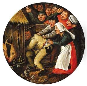 The Drunkard pushed into the Pigsty