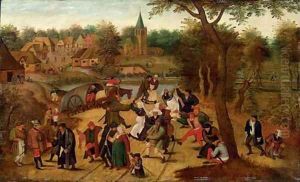 The return from the Kermesse by Pieter The Younger Brueghel