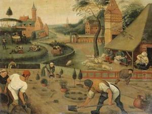 An allegory of spring by Pieter The Younger Brueghel