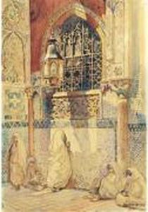 Marocaines Dans La Mosquee A Fez.