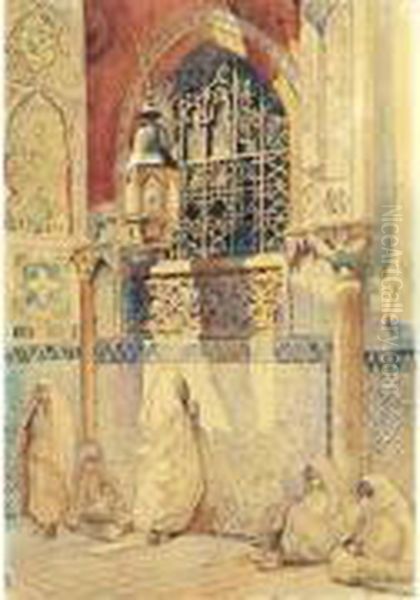 " Marocaines Dans La Mosquee A Fez ". - view 1