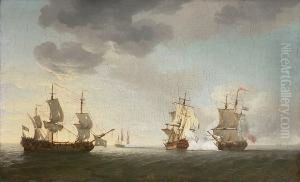 The Taking Of The French 
Merchantmen 'marquese D' Antin' And 'louis Erasme' By The English 
Privateers 'prince Frederick' And 'duke', 10th. July