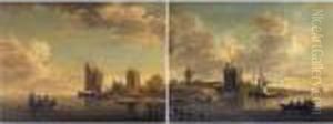 Two Views Of Blankenburg Castle Off The Coast Of Flanders