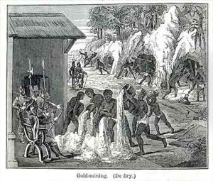 Gold Mining by Theodore de Bry