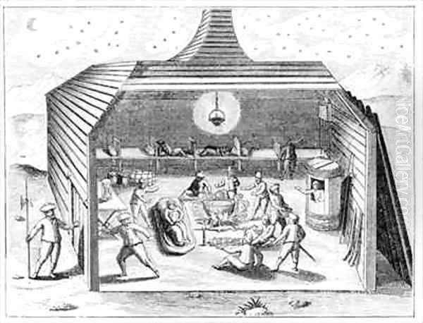 Inside Barents' House on Novaya Zemlya - view 1