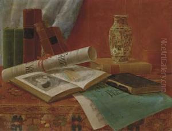 Still Life With Books And Newspaper - view 1